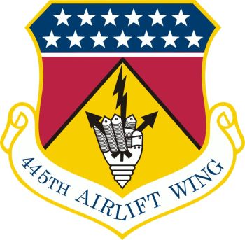 Coat of arms (crest) of the 445th Airlift Wing, US Air Force