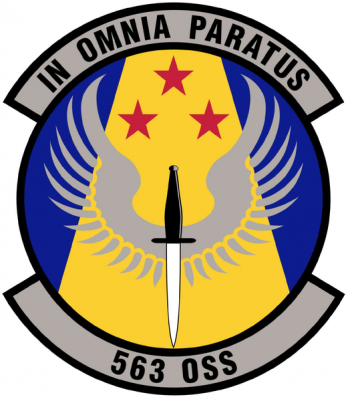Coat of arms (crest) of the 563rd Operations Support Squadron, US Air Force