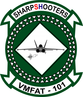 Coat of arms (crest) of the Marine Fighter Attack Training Squadron (VMFAT)-101 Sharpshooters, USMC