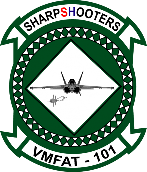 File:Marine Fighter Attack Training Squadron (VMFAT)-101 Sharpshooters, USMC.png