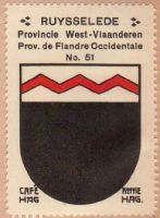 Wapen van Ruiselede/Arms (crest) of Ruiselede