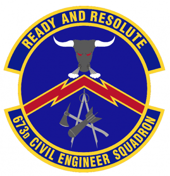Coat of arms (crest) of the 673rd Civil Engineer Squadron, US Air Force