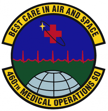 Coat of arms (crest) of the 460th Medical Operations Squadron, US Air Force
