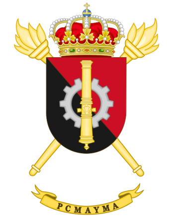 Coat of arms (crest) of the Artillery Weaponery and Equipment Maintenance Park and Center, Spanish Army