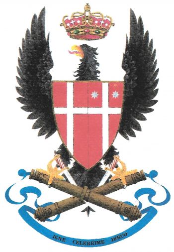 Coat of arms (crest) of the 1st Fast Artillery Regiment Principe Eugenio di Savoia, Italian Army