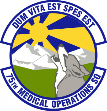 Coat of arms (crest) of the 75th Medical Operations Squadron, US Air Force