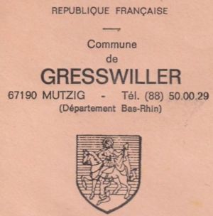 Blason de Gresswiller/Coat of arms (crest) of {{PAGENAME
