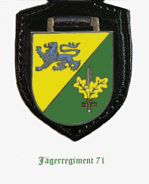 Coat of arms (crest) of the Jaeger Regiment 71, German Army