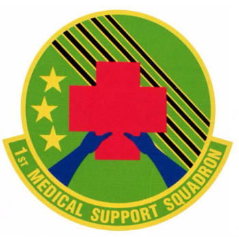 Coat of arms (crest) of the 1st Medical Support Squadron, US Air Force