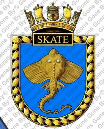 Coat of arms (crest) of the HMS Skate, Royal Navy