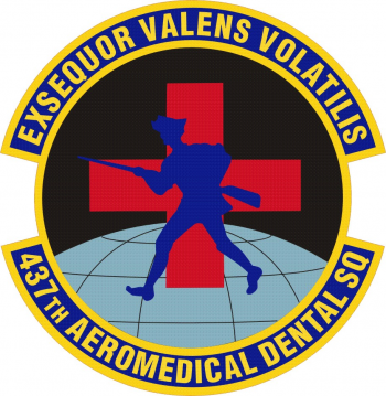 Coat of arms (crest) of the 437th Aeromedical-Dental Squadron, US Air Force