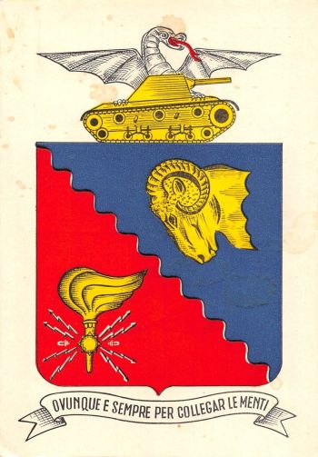 Coat of arms (crest) of the Ariete Signal Battalion, Italian Army