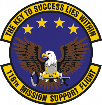 Coat of arms (crest) of the 116th Mission Support Flight, Georgia Air National Guard