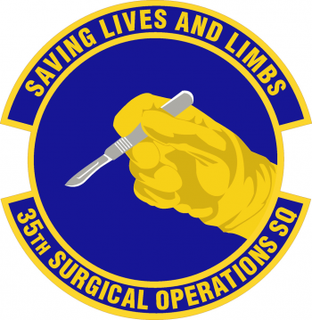 Coat of arms (crest) of the 35th Surgical Operations Squadron, US Air Force