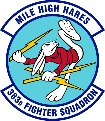 Coat of arms (crest) of the 383rd Fighter Squadron, US Air Force