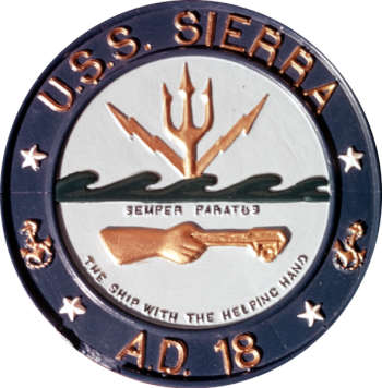 Coat of arms (crest) of the Destroyer Tender USS Sierra (AD-18)
