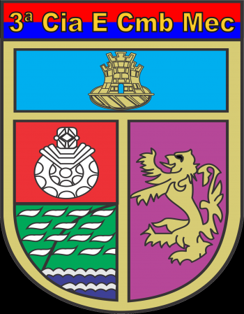 Coat of arms (crest) of the 3rd Mechanized Combat Engineer Company, Brazilian Army