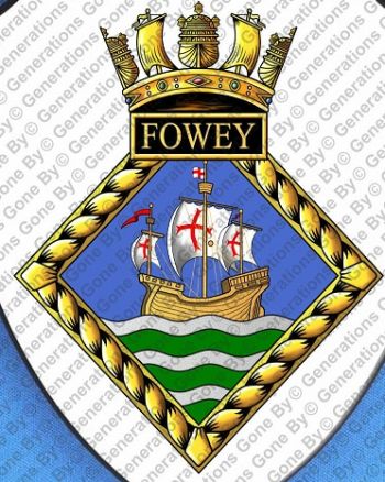Coat of arms (crest) of HMS Fowey, Royal Navy