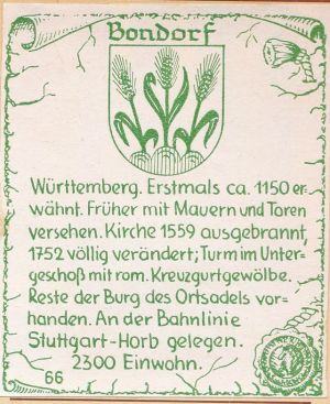 Wappen von Bondorf (Böblingen)