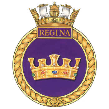 Coat of arms (crest) of the HMCS Regina, Royal Canadian Navy