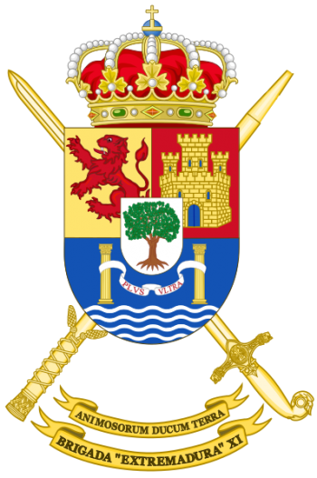Coat of arms (crest) of the Brigade Extremadura XI, Spanish Army