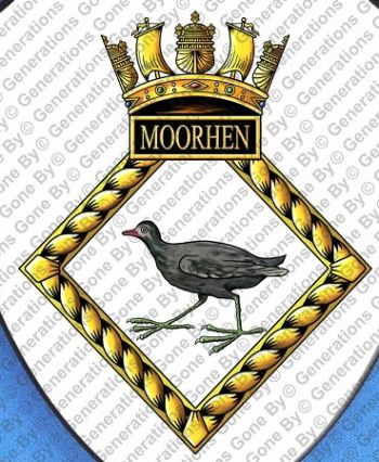 Coat of arms (crest) of the HMS Moorhen, Royal Navy