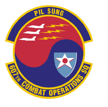 Coat of arms (crest) of the 607th Combat Operations Squadron, US Air Force