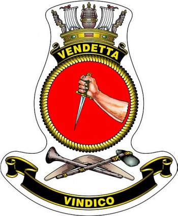 Coat of arms (crest) of the HMAS Vendetta, Royal Australian Navy