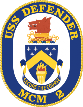 Coat of arms (crest) of Mine Countermeasures Ship USS Defender