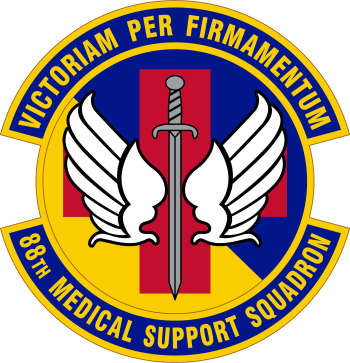 Coat of arms (crest) of the 88th Medical Support Squadron, US Air Force
