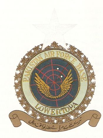 Coat of arms (crest) of the Pakistan Air Force Base Lower Topa