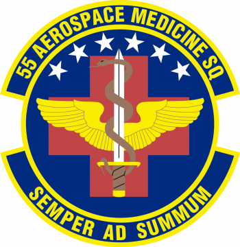 Coat of arms (crest) of the 55th Aerospace Medicine Squadron, US Air Force