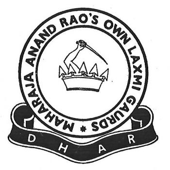 Coat of arms (crest) of the Dhar Infantry (Maharaja Anand Rao's Own Laxmi Guards), Dhar