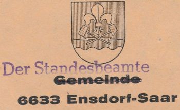 Wappen von Ensdorf/Coat of arms (crest) of Ensdorf
