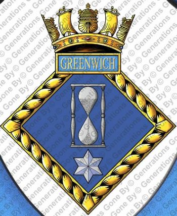 Coat of arms (crest) of the HMS Greenwich, Royal Navy