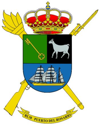 Coat of arms (crest) of the Puerto del Rosario Military Logistics Residency, Spanish Army