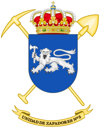 Coat of arms (crest) of the Sapper Unit No 5, Spanish Army