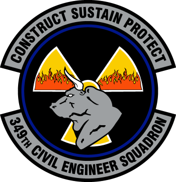 Coat of arms (crest) of the 349th Civil Engineer Squadron, US Air Force