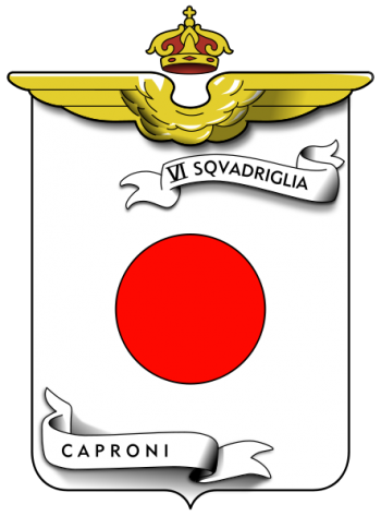Coat of arms (crest) of the VI Caproni Squadron, Regia Aeronautica