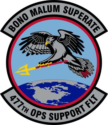Coat of arms (crest) of the 477th Operations Support Flight, US Air Force