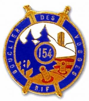 Coat of arms (crest) of the 154th Fortress Infantry Regiment, French Army