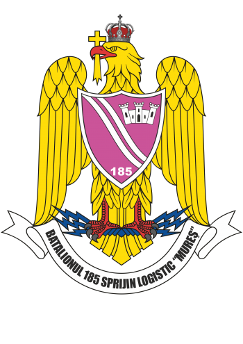 Coat of arms (crest) of the 185th Logistics Support Battalion Mureş, Romanian Army
