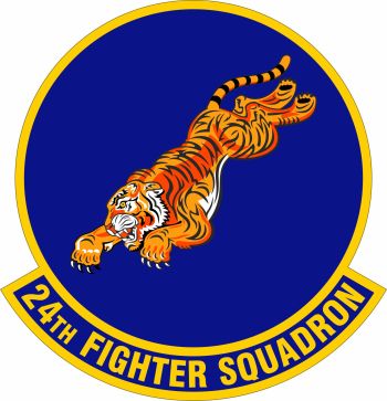 Coat of arms (crest) of the 24th Fighter Squadron, US Air Force