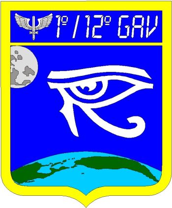 Coat of arms (crest) of the 1st Squadron, 12th Aviation Group, Brazilian Air Force