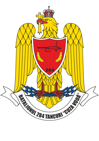 Coat of arms (crest) of the 284th Tank Battalion Cuza Vodă, Romanian Army