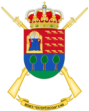Coat of arms (crest) of the Motorized Infantry Battalion Guipúzcoa I-45, Spanish Army