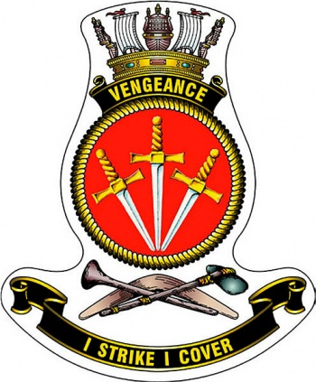 Coat of arms (crest) of the HMAS Vengeance, Royal Australian Navy