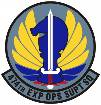 Coat of arms (crest) of the 474th Expeditionary Operations Support Squadron, US Air Force