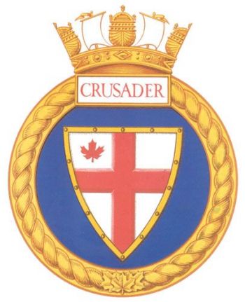 Coat of arms (crest) of the HMCS Crusader, Royal Canadian Navy