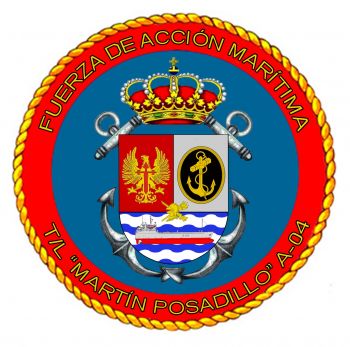 Coat of arms (crest) of Transport Ship Martín Posadillo (A-04), Spanish Navy